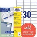 AVERY Zweckform ultragrip Universaletiketten 3489 Selbstklebend DIN A4 Weiß 70 x 29,7 mm 100 Blatt à 30 Etiketten