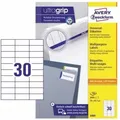 Avery Zweckform - Universaletikett Ultragrip 70 X 29,7 Mm (b X H) Nicht Wieder Ablösbar Papier Weiß 3.000 Etik./pack.