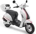 Luxxon E-Motorroller E3000, 3000 W, 45 km/h, bis zu 55 km Reichweite, mit Straßenzul., 2 Sitzplätze, weiß