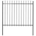 vidaXL Gartenzaun Woerden mit Speerspitze Stahl 181 x 150 cm Schwarz