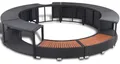 vidaXL Whirlpool-Umrandung Schwarz Poly-Rattan