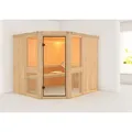 Karibu Sauna Innensauna Amelia 3 Eckeinstieg ohne Zubehör 231x196x198 cm ohne Dachkranz