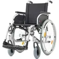 Rollstuhl S-Eco 300, mit Trommelbremse, PU, Duo-Armlehnen, silber>>>>SB 46 cm