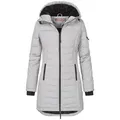 SUBLEVEL Steppjacke Damen Mantel mit Kapuze lange Winter Jacke Langer Parka S-5XL M - 38