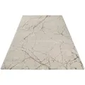 Wecon home Teppich Linus, rechteckig, Höhe: 18 mm, Gewebt, Hoch-Tief, pflegeleicht, Marmor Optik, Scandi, Wohnzimmer beige 120 cm x 170 cm x 18 mm