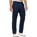 Indicode Leinenhose Herren Veneto Sommerhose Leinen Herrenhose leichte Sommerhose mit Kordelzug blau XL