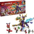 LEGO NINJAGO Lichtbogendrache - Spielzeug mit 8 Minifiguren und einem Spinjitzu-Spinner - Interaktives Ninja Bauspielzeug für Jungen & Mädchen ab... - Bronze