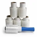 Freiziel® 6x Mini Rollen 10 cm Stretchfolie 23 my + Abroller (transparent)