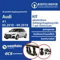 Für AUDI A1 Typ 8X1 05.2010-09.2018 AHK abnehmbar +7pol spezifisch E-Satz PKW