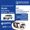 Für SKODA Fabia Kombi II Typ 5J 04.2010-12.2014 AHK abn +13pol spez. E-Satz TOP