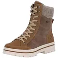 Remonte Remonte Stiefelette Leder/Synthetik Schnürstiefelette braun|rot 36 EU