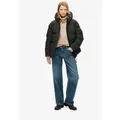Superdry für Damen. W5011728A Jacke 5 Baffle schwarz (L), Lässig, Recyceltes Polyester, Nachhaltig