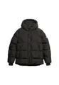 Superdry Damen Mittellange Sport-Steppjacke mit Kapuze Schwarz 42