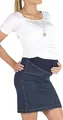 Umstandsrock Rock Jeansrock Jeans Knielang Umstand Stretch Schwanger Bauch Jeans 38