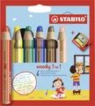 STABILO Woody 3in1 6 Stück Packung mit Anspitzer