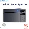 Balkonkraftwerk Speicher 2,0 kWs Sunshare GLORY 2400 W MPPT LiFePO4 IP65