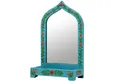 Marrakesch Orient & Mediterran Interior Dekospiegel Orientalische Deko Schminkspiegel Flurspiegel aus Holz Akriti -2- (1-St), Standspiegel