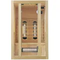 Infrarotkabine Nyborg S120v Vollspektrumstrahler & Hemlockholz, 2 Personen, 120 X 105 X 190 Cm, Led Farblicht & Glastür, Infrarotsauna Sauna - Artsauna