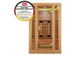 Artsauna Infrarotkabine Nyborg S120V Dual Technologie, für 2 Personen, Hemlock-Holz, HiFi-System, Ionisator, LED-Farblicht