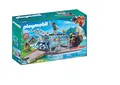 PLAYMOBIL Dinos 9433 Propellerboot mit Dinokäfig, Schwimmfähig, Ab 4 Jahren