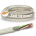 10 Meter Lapp Kabel 1030202 LiYCY 2x0,14 mm² Datenleitung 4 Adrig Steuerleitung