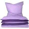 Wendebettwäsche SCHIESSER "Doubleface aus weicher Baumwolle mit edlem Melangeeffekt", lila, B/L: 155cm x 220cm, , Renforcé, B/L: 80cm x 80cm, Renforcu00e9, Obermaterial: 100% Baumwolle, Bettwäsche, ab Größe 135x200 cm erhältlich, Made in Green
