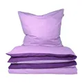 Schiesser Bettwäscheset Doubleface | 2-teilig | Zweifarbig | Renforcé | 100% Baumwolle | Oeko-Tex Zertifiziert | Reißverschluss | 155x220cm + 80x80cm | Lila
