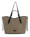 COCCINELLE Handbag Shopper Schultertasche Tasche Multi Noir / Noir beige schwarz