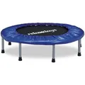 Relaxdays Fitness-Trampolin 10020801, bis 120kg, Ø 95cm, blau