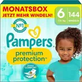 Pampers Baby Windeln Größe 6 (13kg+) Premium Protection, 144 Stück , MONATSBOX