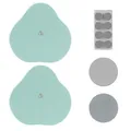 Navaris 2er Set Kieselgur Stein Untersetzer klein - Diatomaceous Tray Wasser absorbierend - Steinmatte für Badezimmer - Bad Unterlage - Mint Grün
