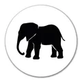 Aufkleber Elefant Silhouette 10cm Sticker Elefant Geschenkidee Präsent Mitbrings