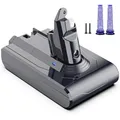 Morpilot 6500mAh Akku für Dyson V6, Ersatzakku für DC62 SV03 DC58 DC59 DC61 DC72 DC74 SV06 SV09 mit 2 waschbaren Filtern