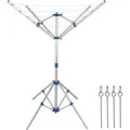 MONZANA® Wäschespinne Höhenverstellbar Camping Wäscheständer Wäscheleine Garten - Blau