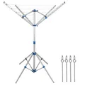Monzana® Wäschespinne Höhenverstellbar Camping Wäscheständer Wäscheleine Garten