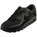Nike AIR MAX 90 Herren Fashion Sneaker Schwarz Schwarz - 42.5 EU