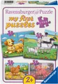 Ravensburger Puzzle my first puzzles, Kleine Bauernhoftiere, 20 Puzzleteile, Made in Europe