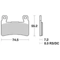 SATZ BREMSBELÄGE 734DC 734 DC Für Honda 900 CBR RR Fireblade 1998-2001