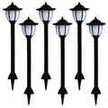 Solar-Außenleuchten 6 Stk. LED Schwarz Gartenlampe Gartenleuchte Außen