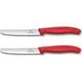 Victorinox Swiss Classic, Tomaten & Tafelmesser, 2tlg, 11cm, wellen, rot, box (11 cm) (6.7831.2C1)