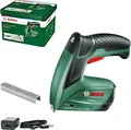 Bosch Akku-Tacker PTK 3,6 LI 0603968200 | 3,6V 1,5Ah | Lithium-Ionen | inkl. 1000 Klammern & Ladegerät | grün