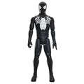 Marvel Spider-Man Titan Series Black Suit Spider-Man Action Figure, 30-cm-scale 