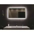 Mid.you Badezimmerspiegel, Glas, rechteckig, 90x53x3.2 cm, waagrecht montierbar, Badezimmer, Badezimmerspiegel, Beleuchtete Spiegel