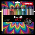 Premium-Filzstift - STABILO Pen 68 - ARTY - 24er Pack - mit 24 verschiedenen