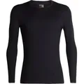 Icebreaker Mock Merino Crew, schwarz