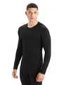 Icebreaker Herren Funktionsshirt 200 Oasis LS Crewe, Black, S, 104365001S