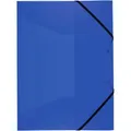 Idena Eckspanner 213371, A4, Kunststoff, blau, 3 Einschlagklappen
