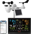 VEVOR Funkwetterstatione 7in1 Solar Wettercenter 7,5 Zoll Display 150m Übertragungsreichweite Außensensor Wetterstation Forest