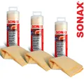 3x SONAX AutopflegeTuch PLUS Autopflegetuch Trockentuch Trockenleder