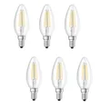 6x Osram LED Base Classic B 40 Kerze kaltweiß 4W = 40W E14 EEK:F (Spektrum A-G)